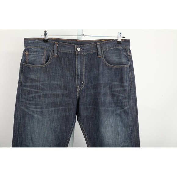 Levi's 527 Jeans Mens 38x34 Blue Boot Cut Denim Dark Wash Zip Fly 100% Cotton - Picture 3 of 16